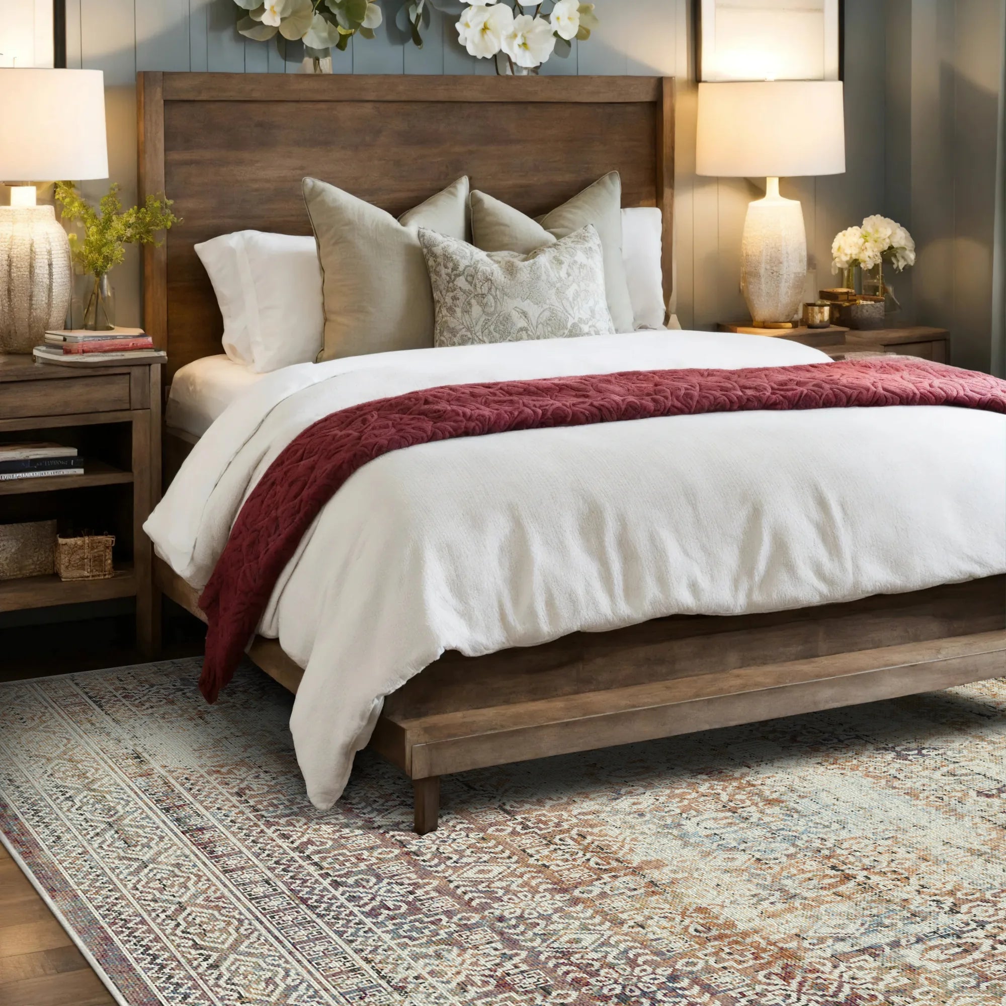 Tappeto Piastrella Cancellata Mosaico Alabastro