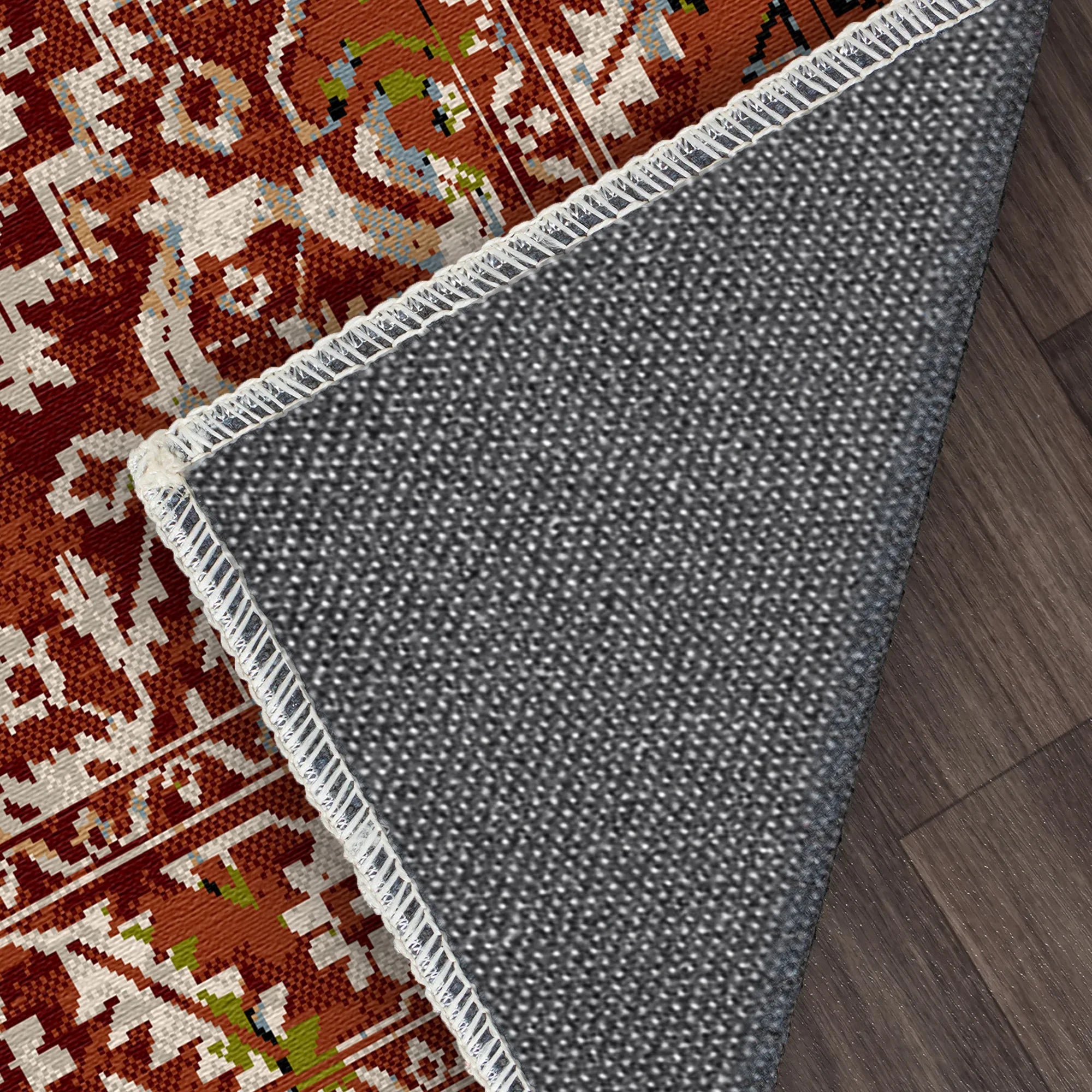 Pompeii Rust Vintage Washable Rug