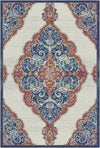 Lapis Scrollwork Medallion Rug Ivory