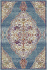 Indigo Scrollwork Medallion Rug 