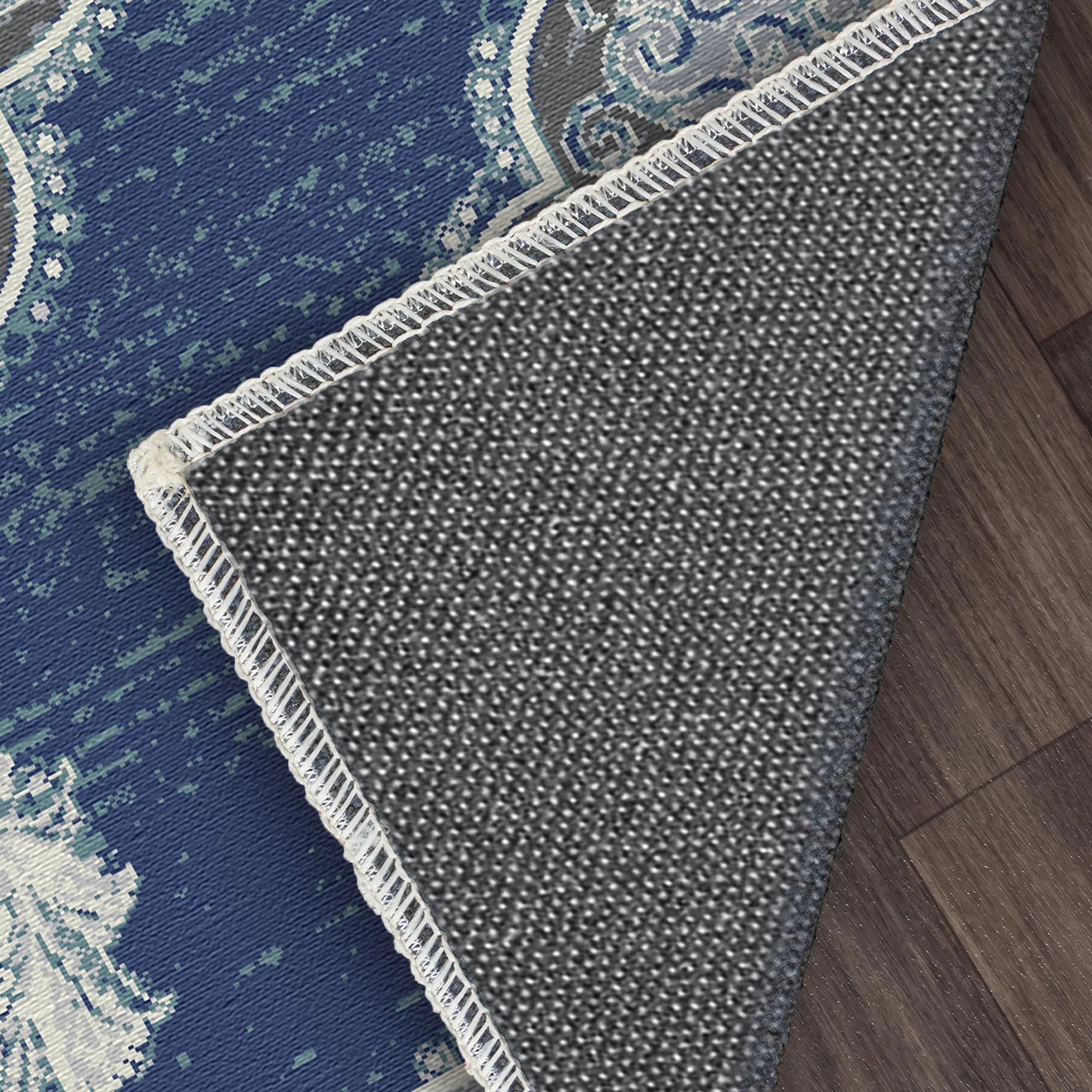 Slate Scrollwork Medallion Rug