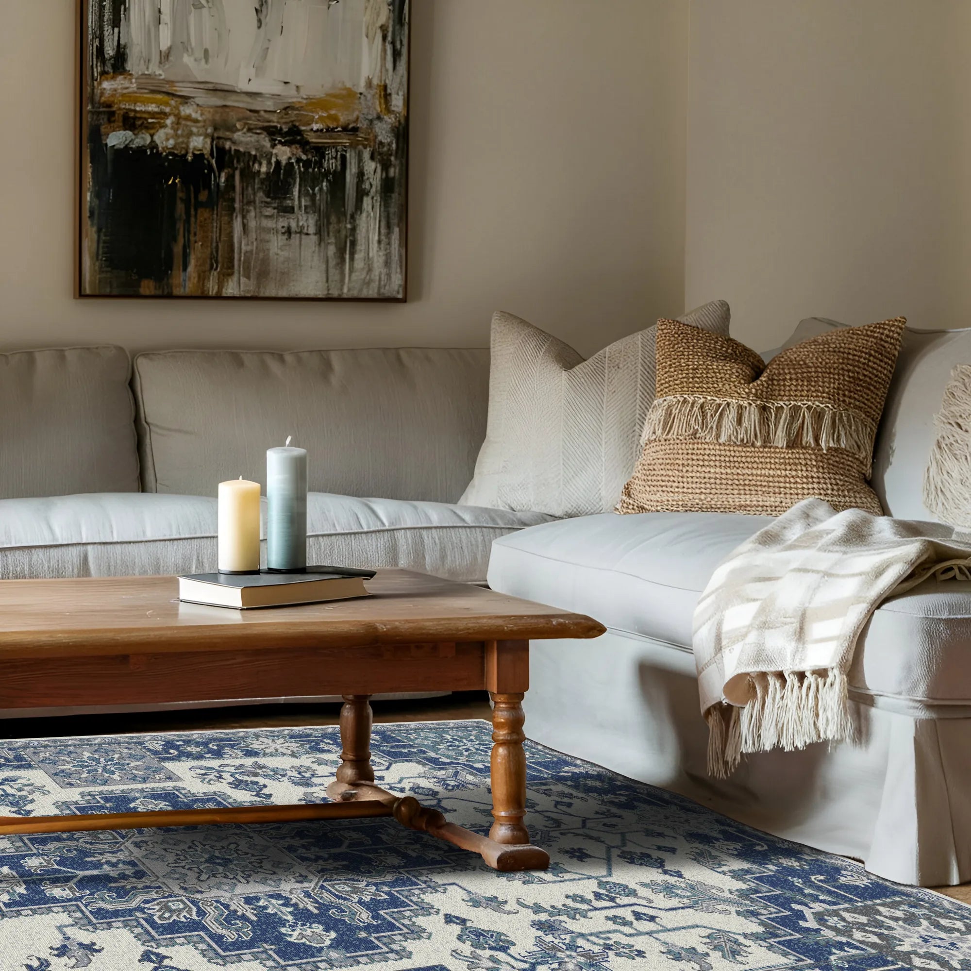 Slate Mosaic Regal Medallion Rug