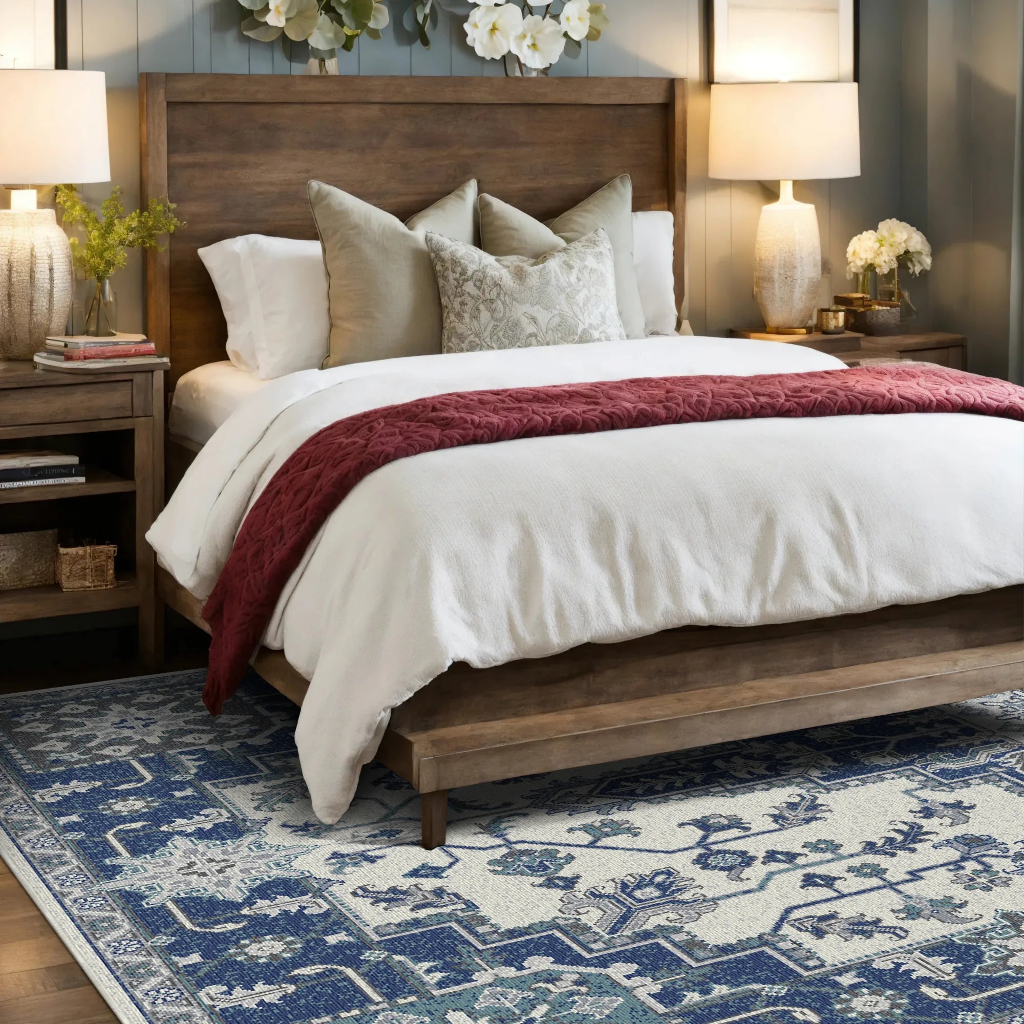 Slate Mosaic Regal Medallion Rug