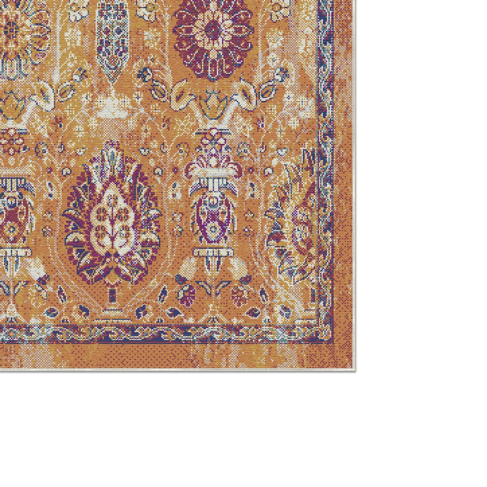 Amber Garden Erased Botanical Rug