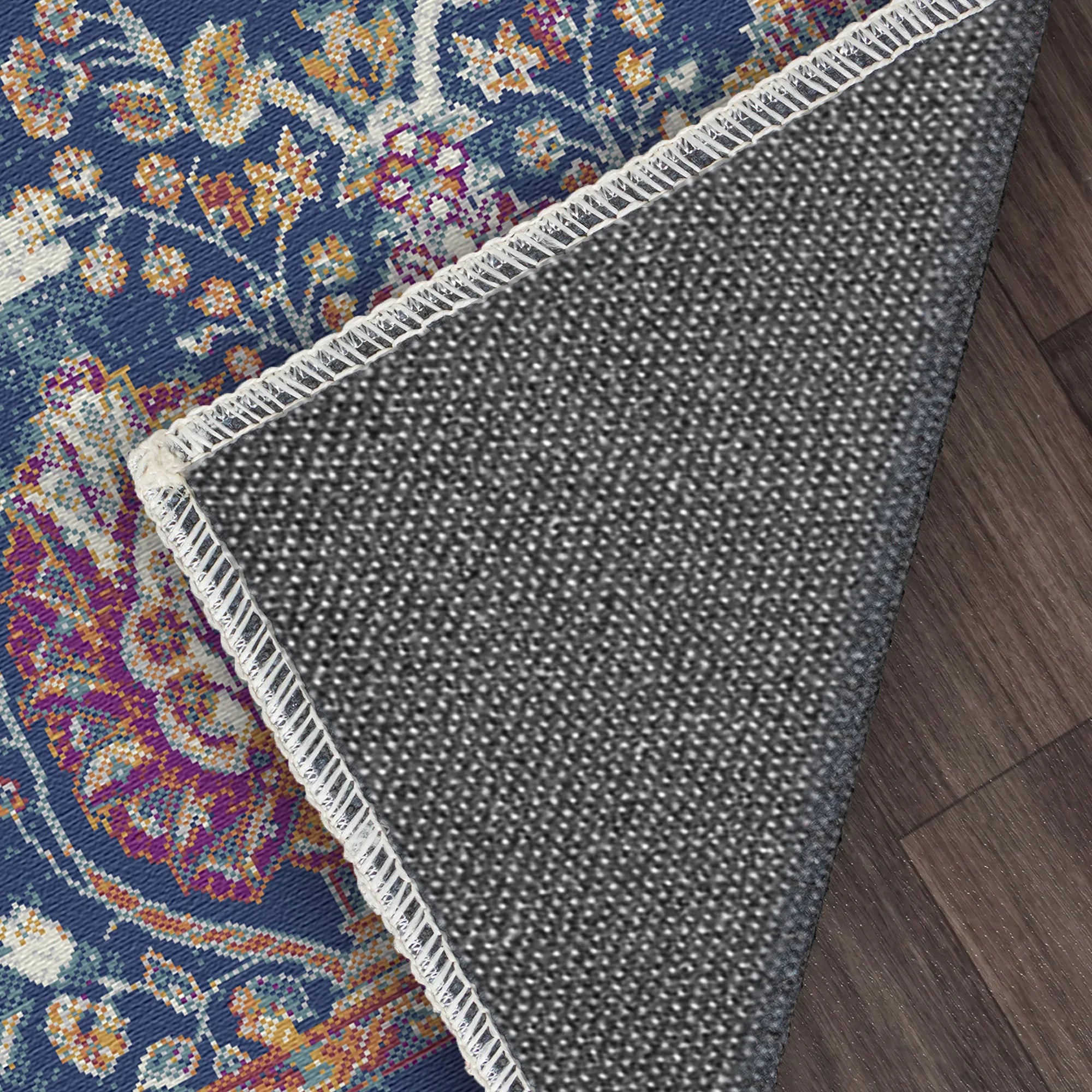 Midnight Garden Erased Botanical Rug