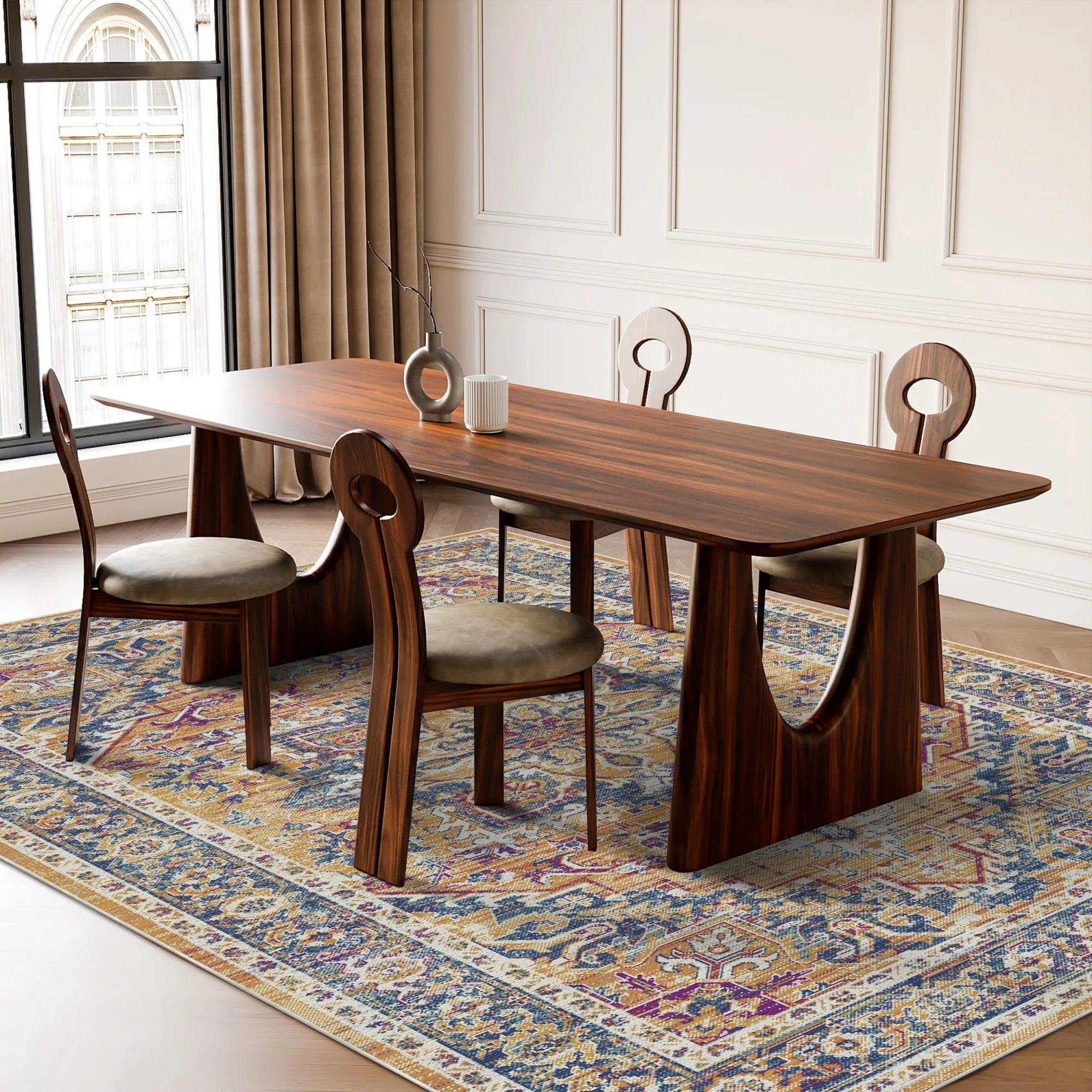 Amber Citadel Ornate Medallion Rug