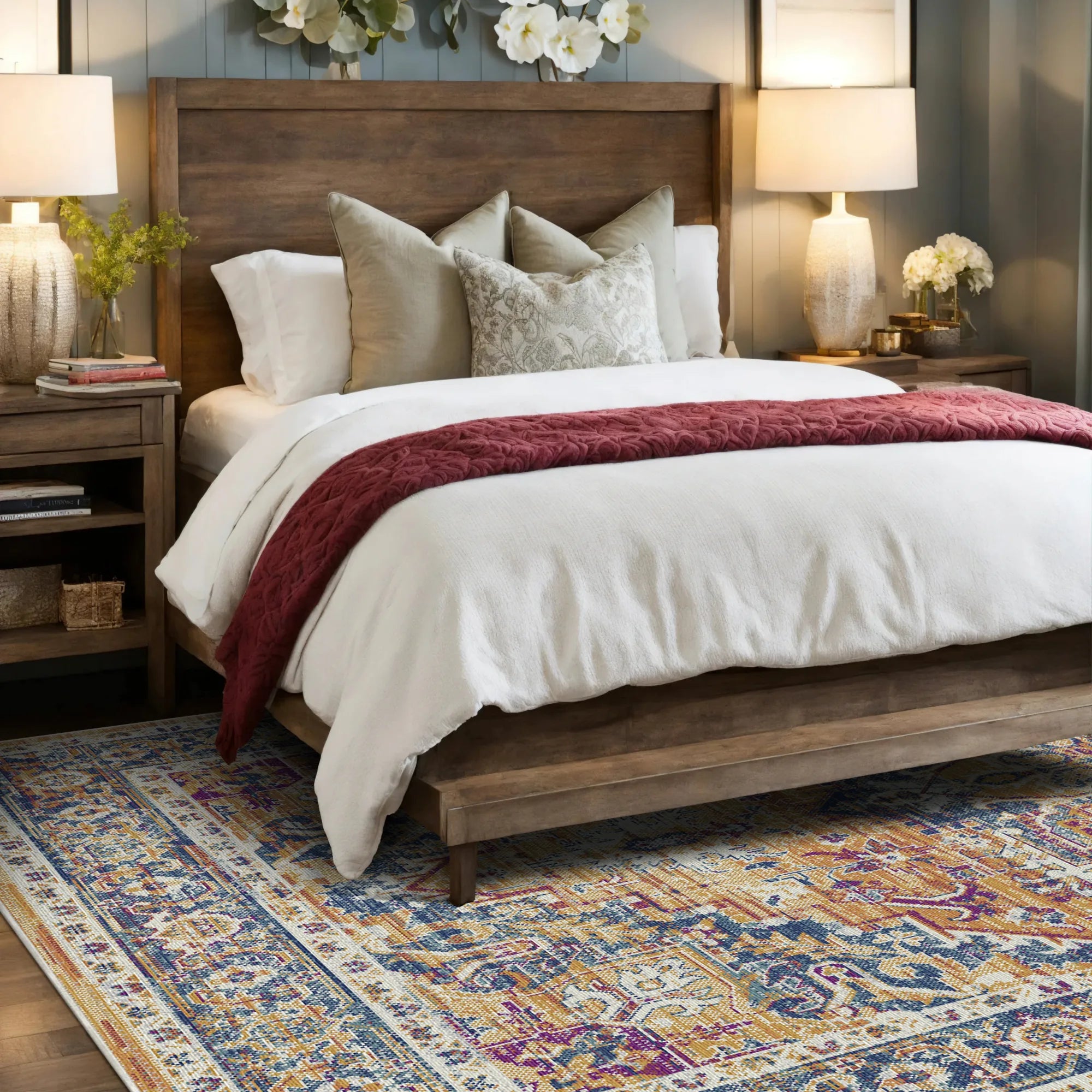 Amber Citadel Ornate Medallion Rug