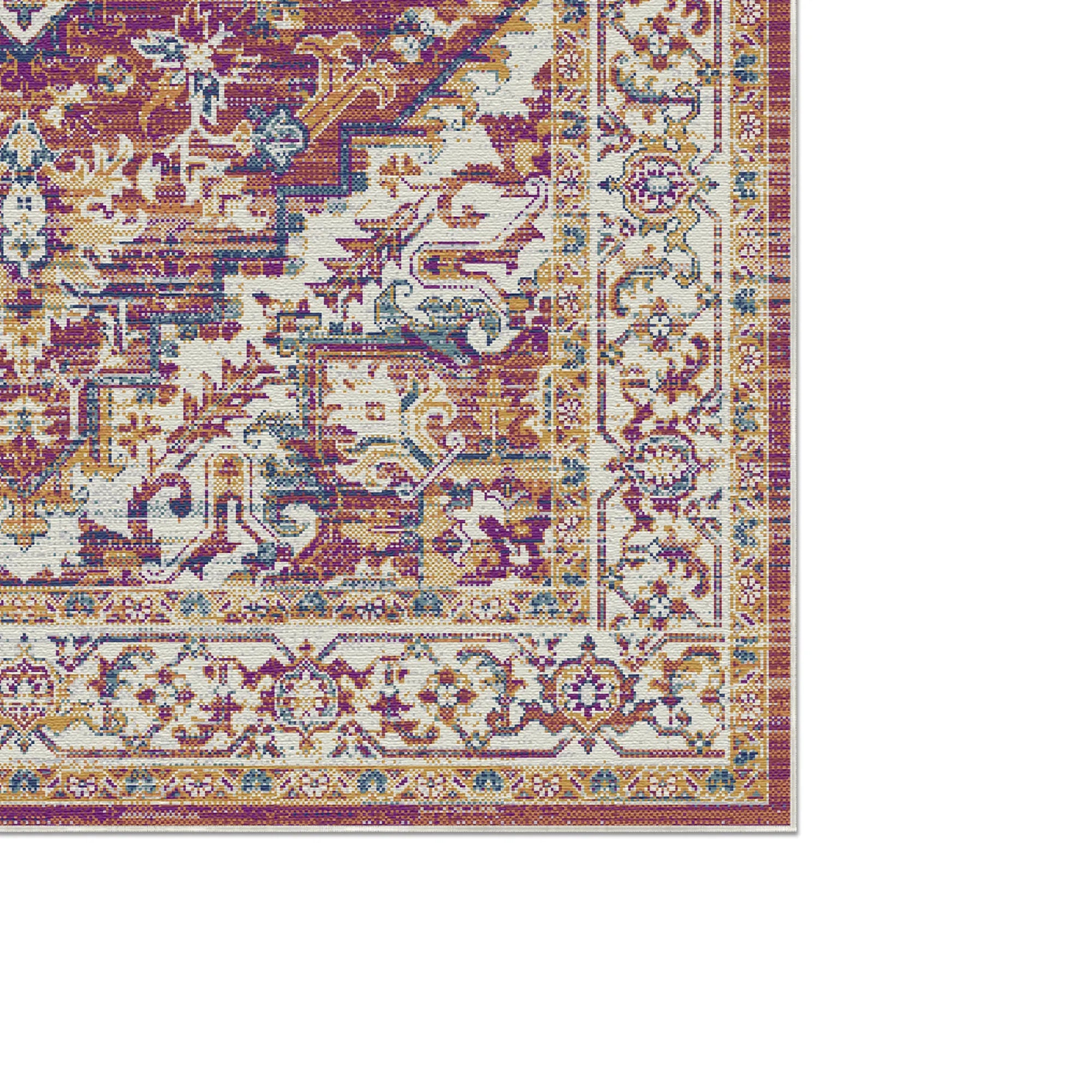 Terracotta Citadel Ornate Medallion Rug