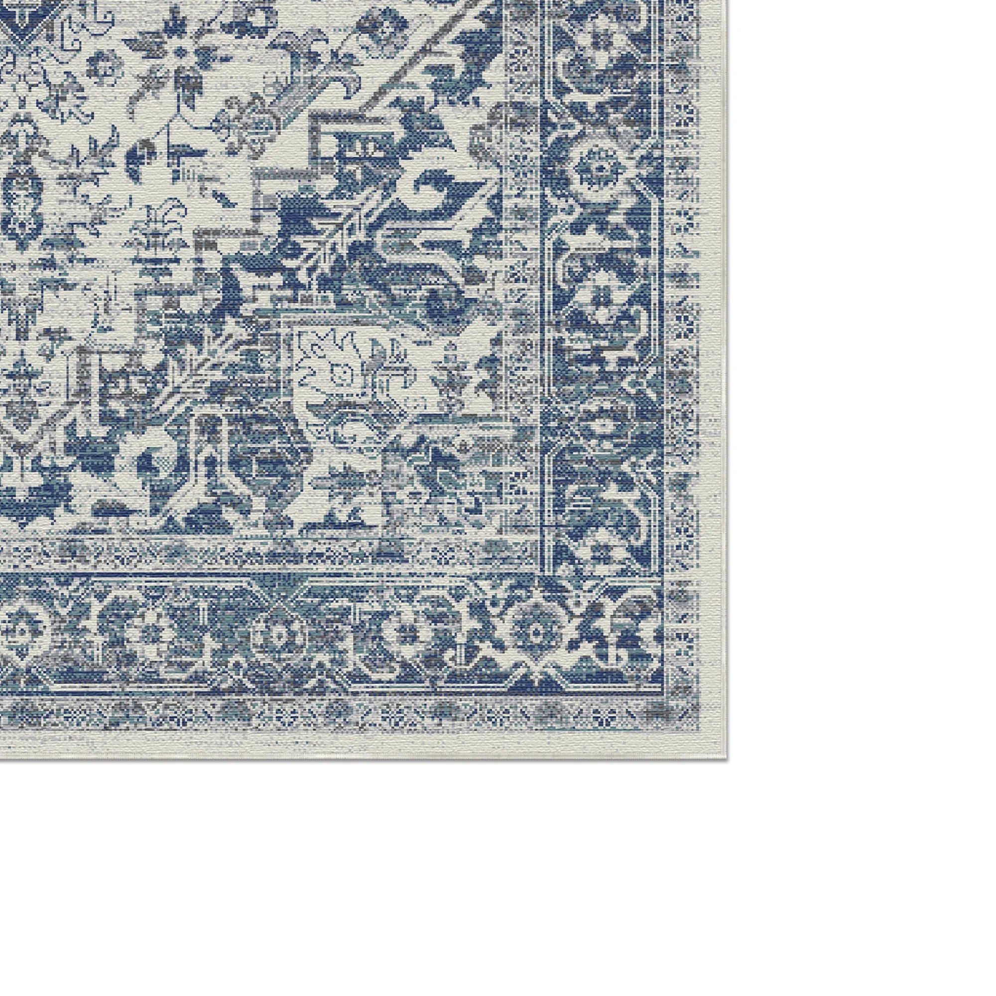 Slate Citadel Ornate Medallion Rug