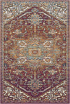 Terracotta Garden Erased Botanical Rug Terracotta