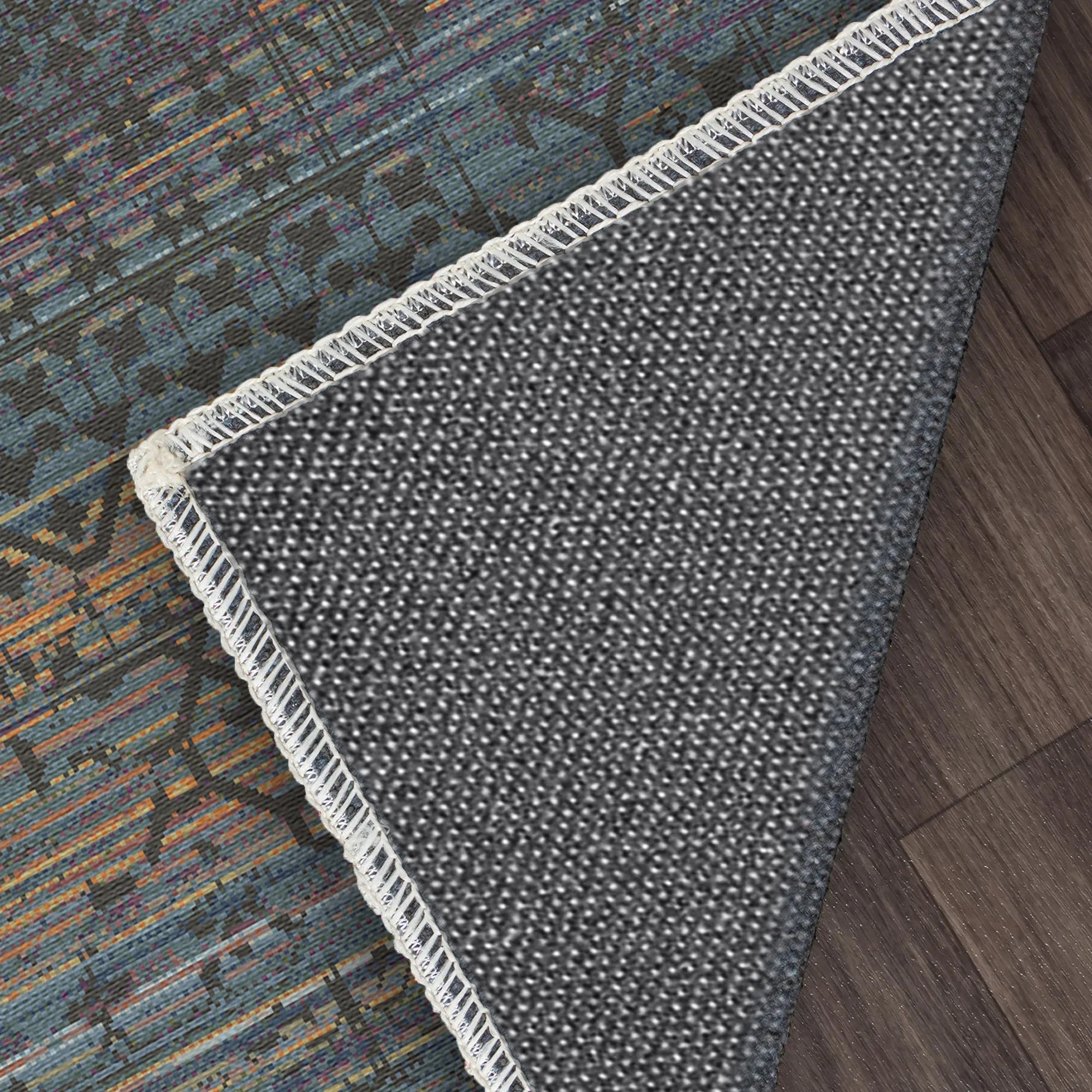 Midnight Horizon Erased Tribal Rug