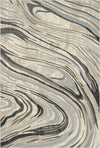 Milano Marble Abstract Washable Rug Beige