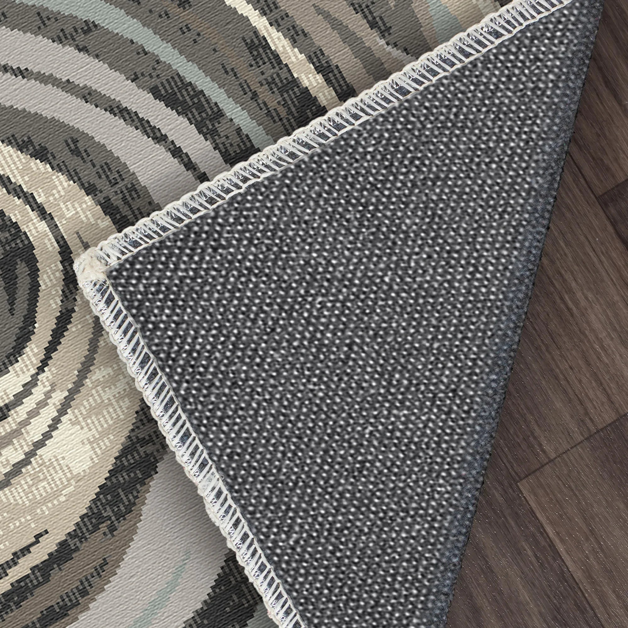 Venice Midnight Abstract Washable Rug