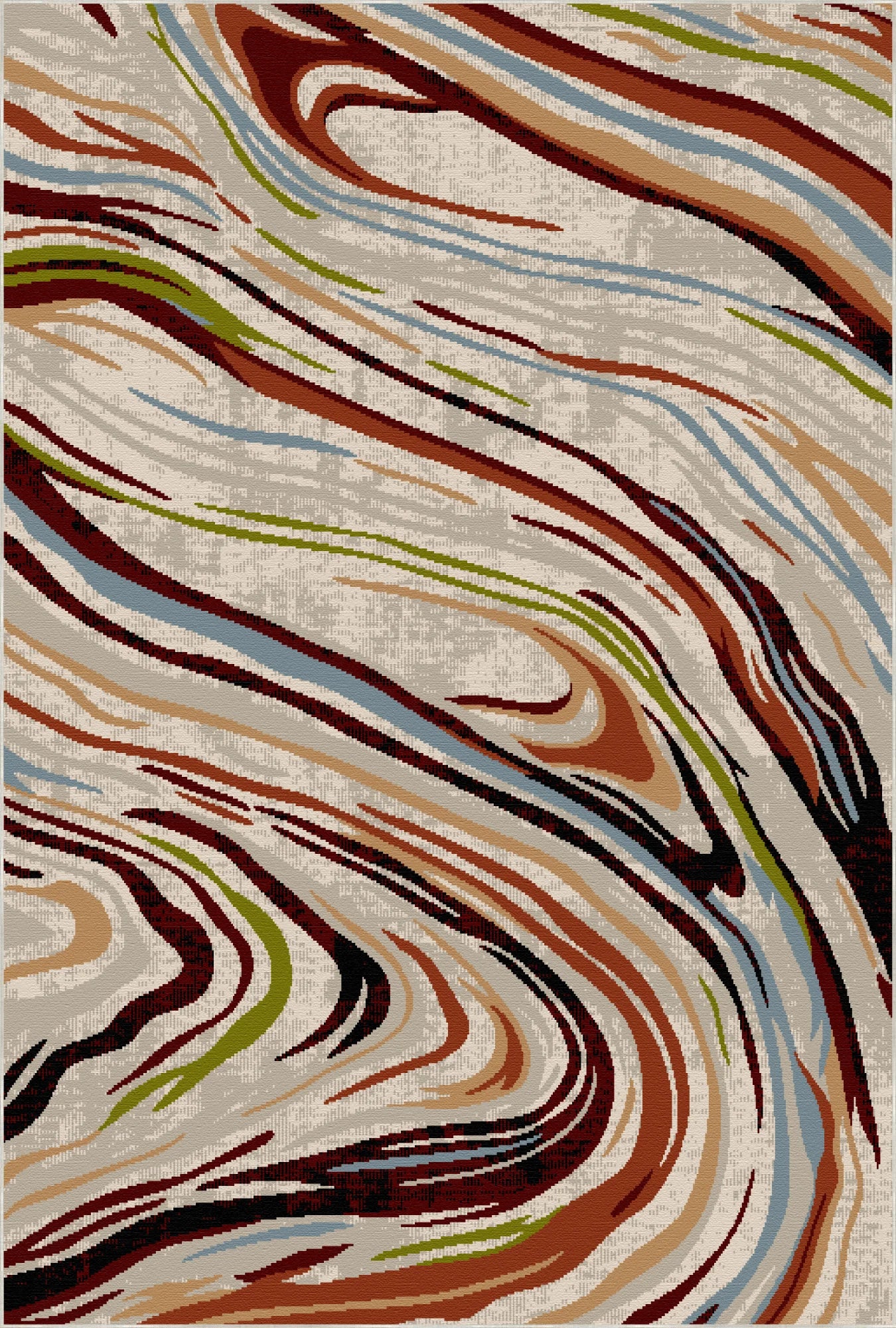 Florence Art Abstract Washable Rug
