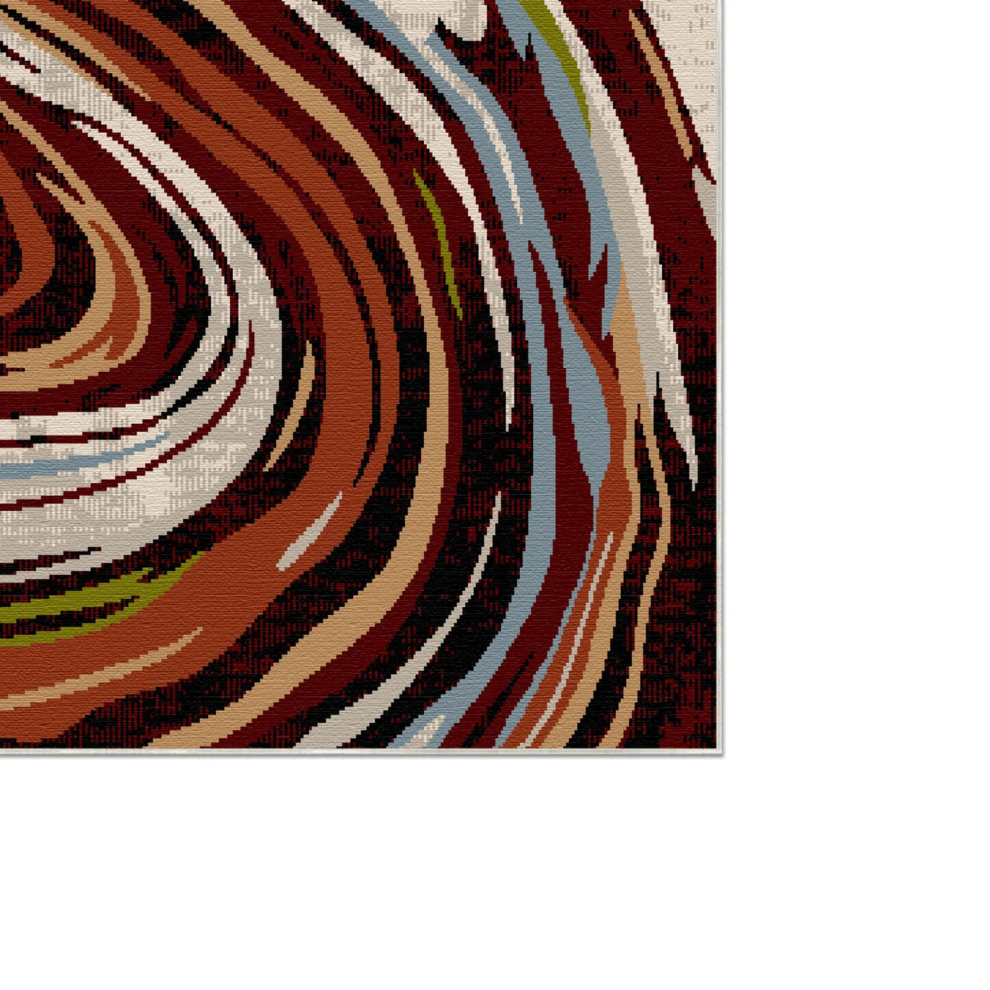 Verona Garnet Abstract Washable Rug