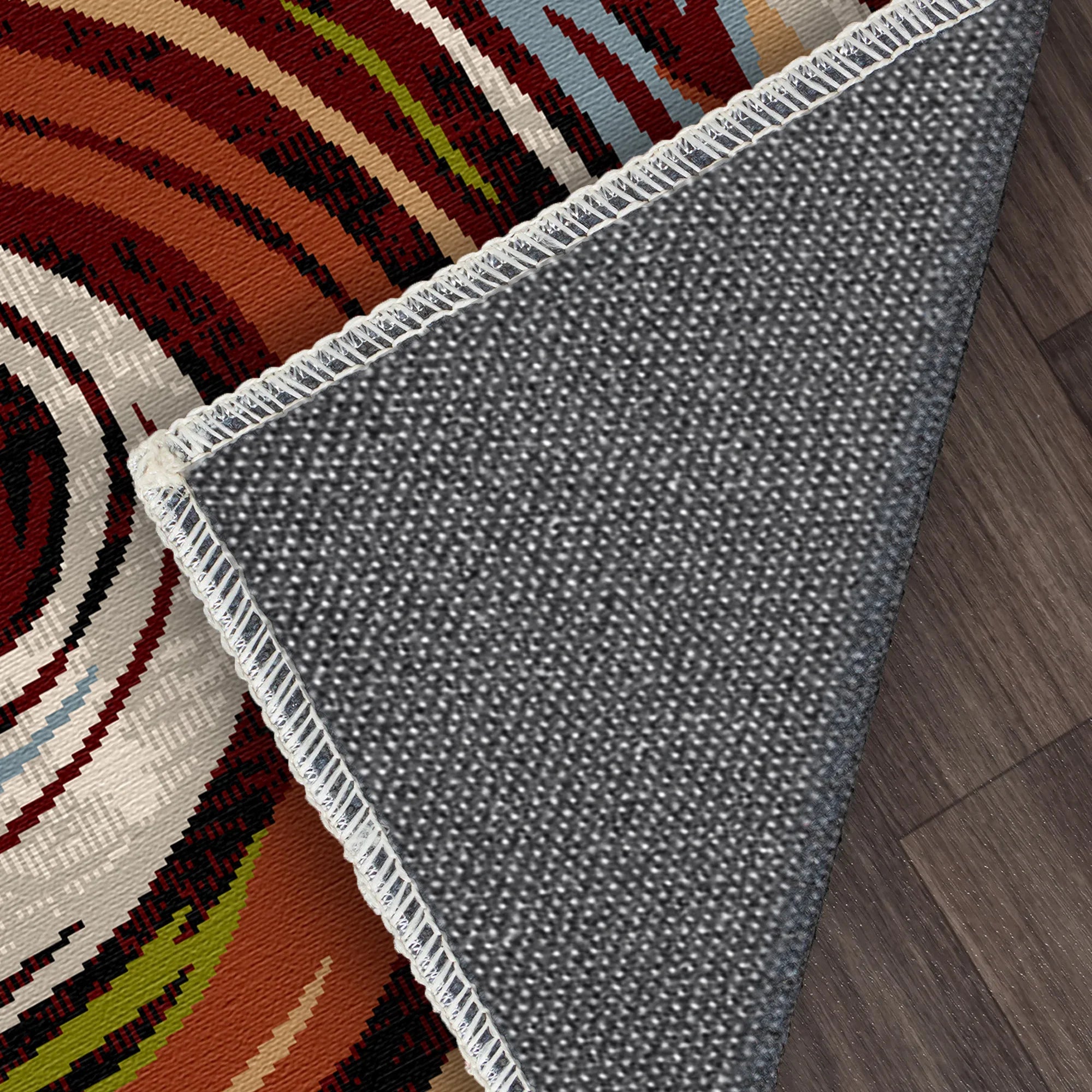 Verona Garnet Abstract Washable Rug