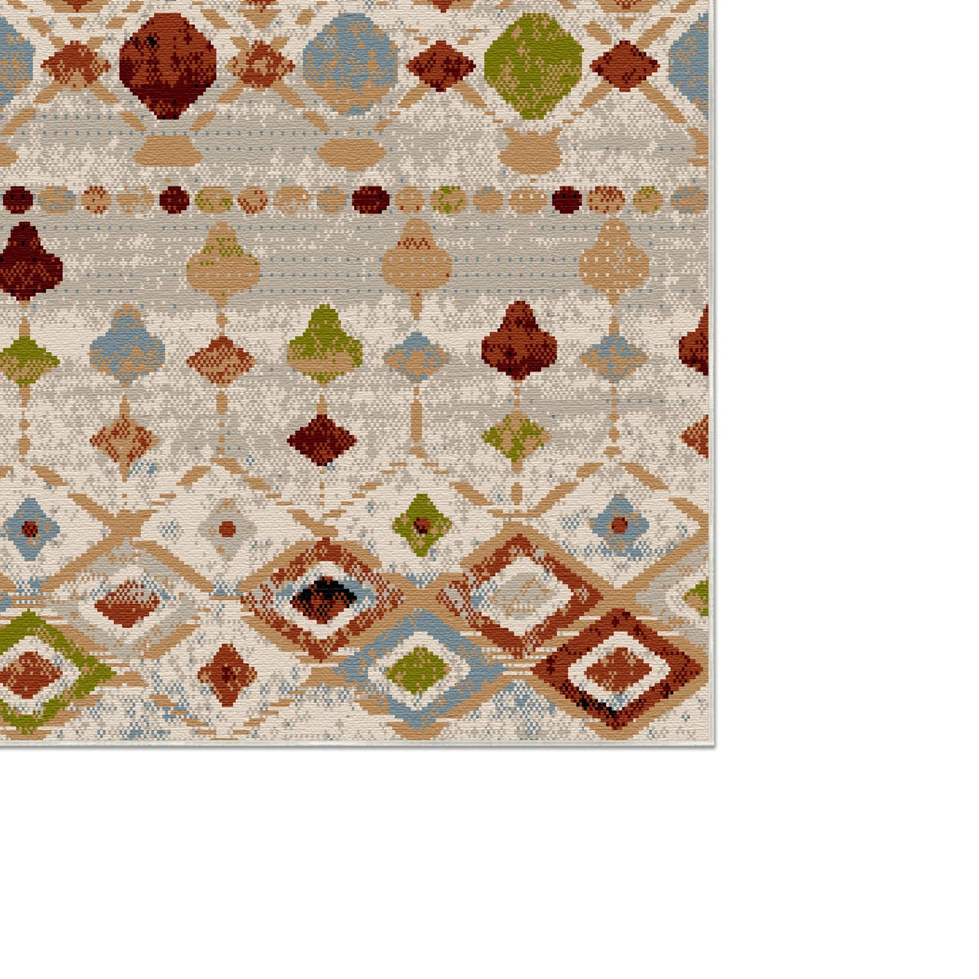 Sedona Multi Tribal Geometric Washable Rug