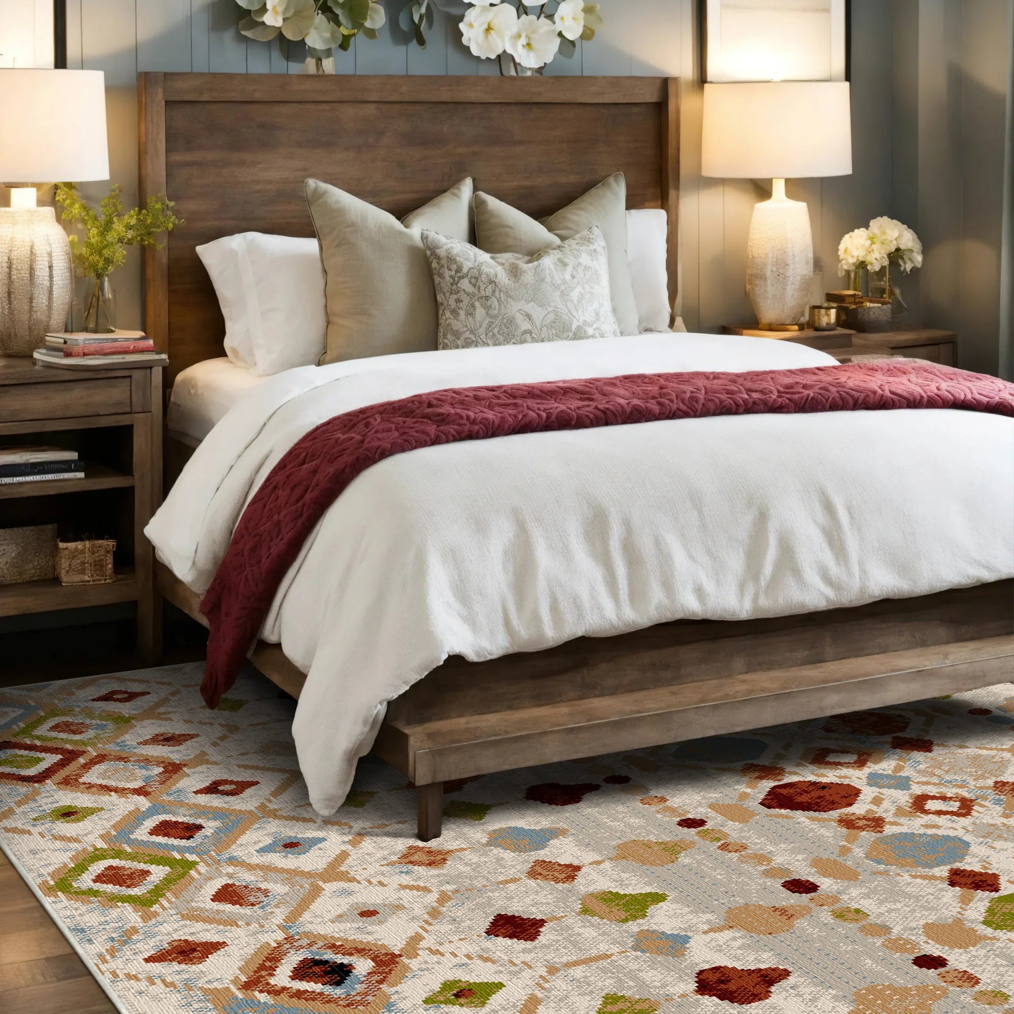 Sedona Multi Tribal Geometric Washable Rug