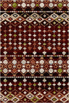 Taos Garnet Tribal Geometric Washable Rug Mystic Red
