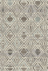 Dakota Stone Geometric Washable Rug Light Gray