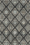 Badlands Charcoal Geometric Washable Rug Anthracite