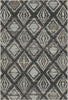 Badlands Charcoal Geometric Washable Rug 