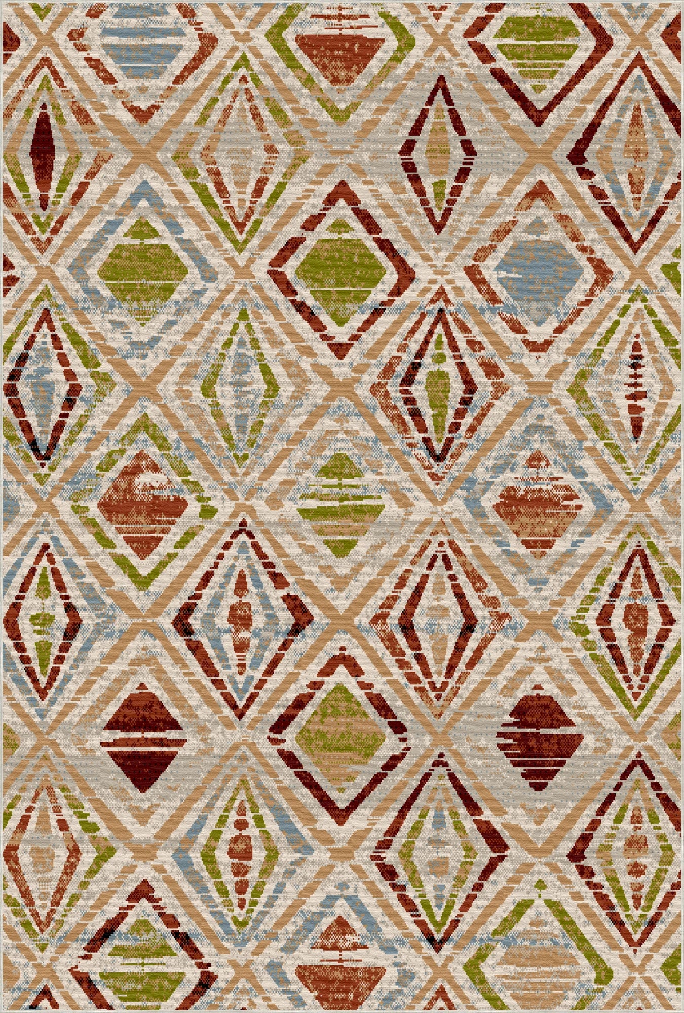 Mojave Sand Geometric Washable Rug