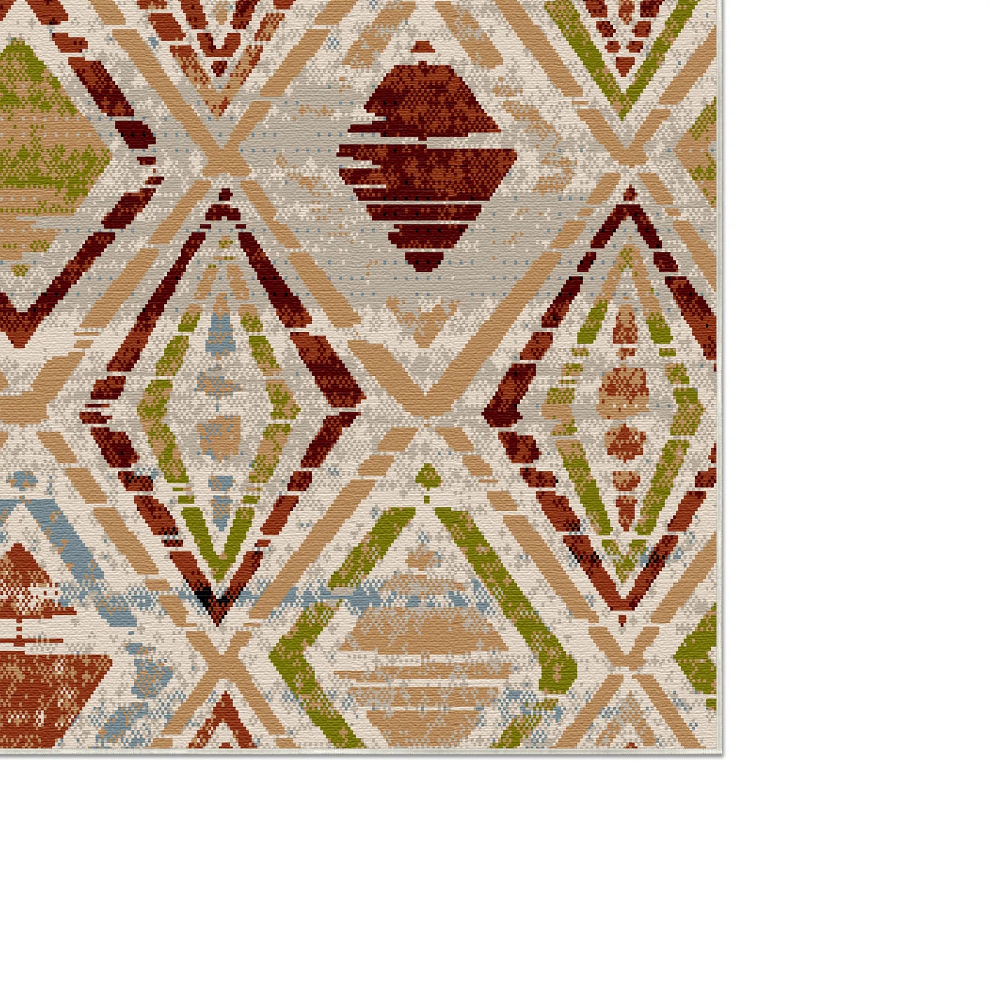 Mojave Sand Geometric Washable Rug