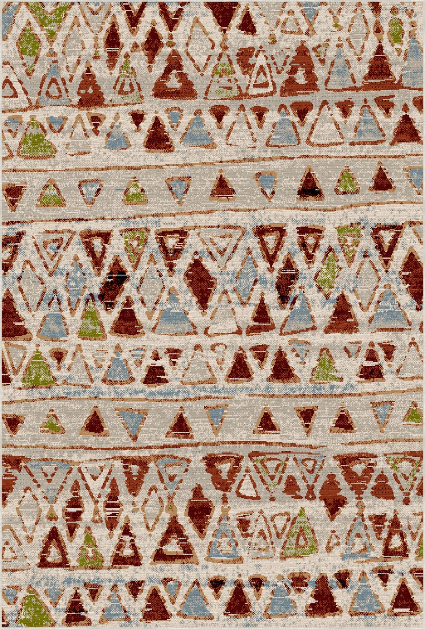 Kenai Cream Tribal Washable Rug