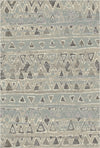 Sitka Slate Tribal Washable Rug Azure