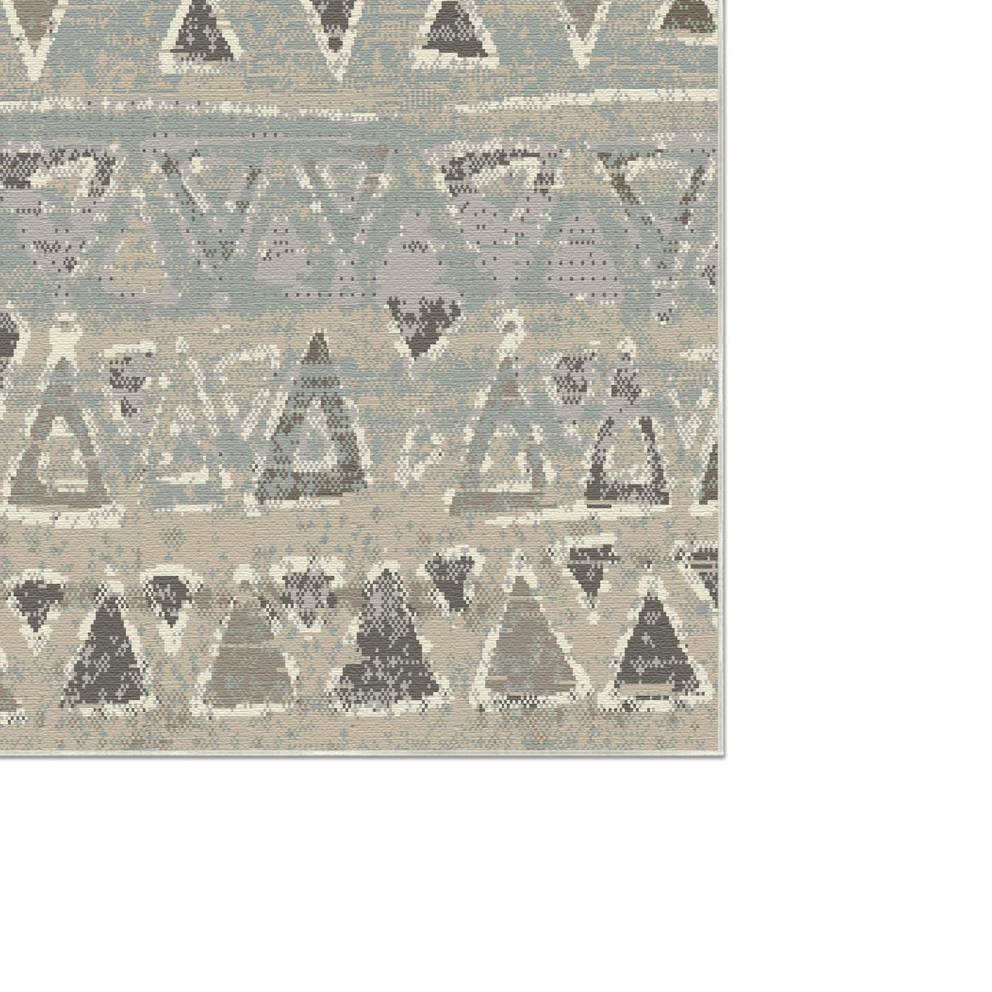 Sitka Slate Tribal Washable Rug