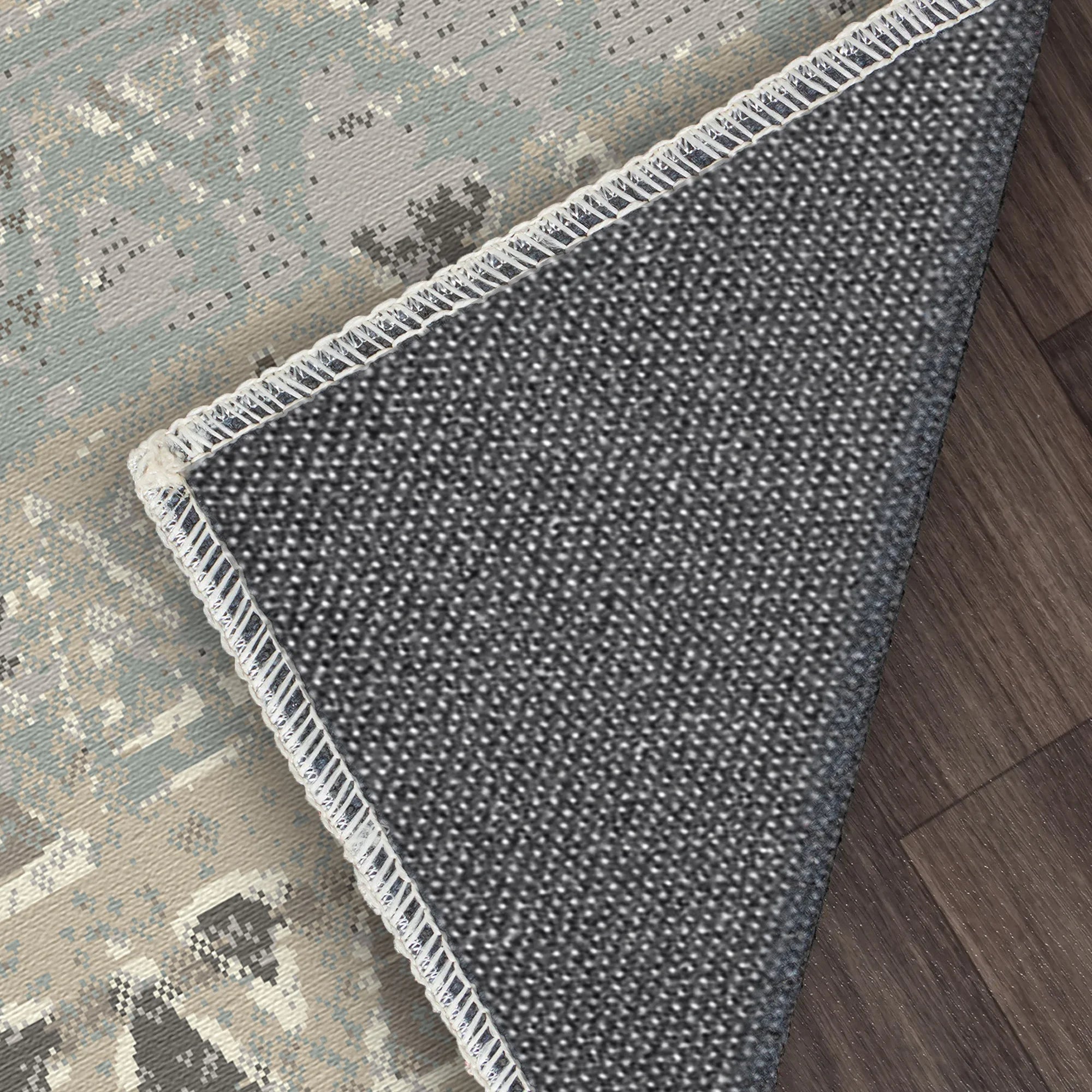 Sitka Slate Tribal Washable Rug