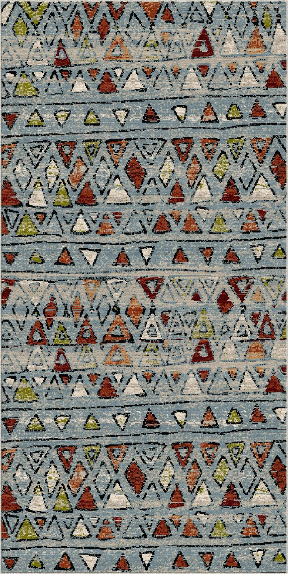 Tappeto Tribal Lavabile Kodiak Blue