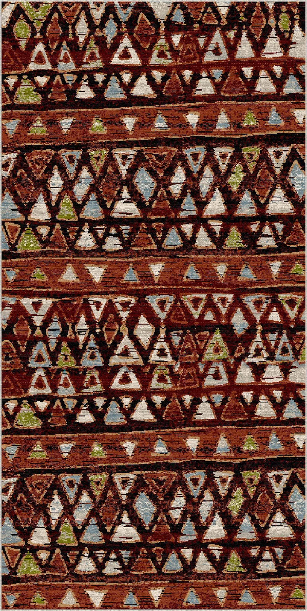 Tappeto Tribal Lavabile Klondike Rust