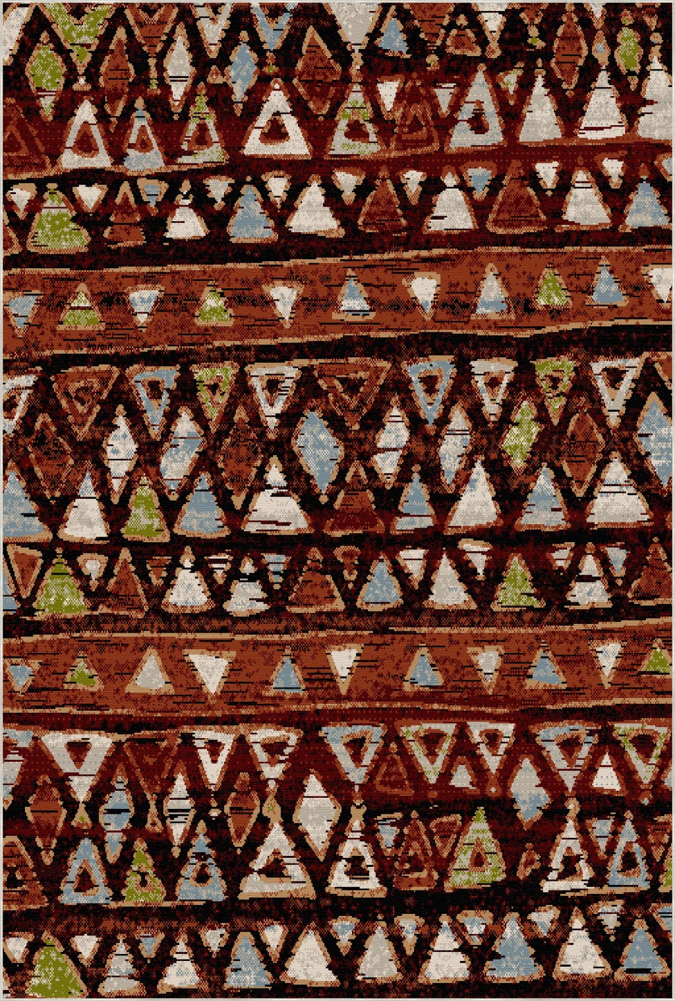 Klondike Rust Tribal Washable Rug