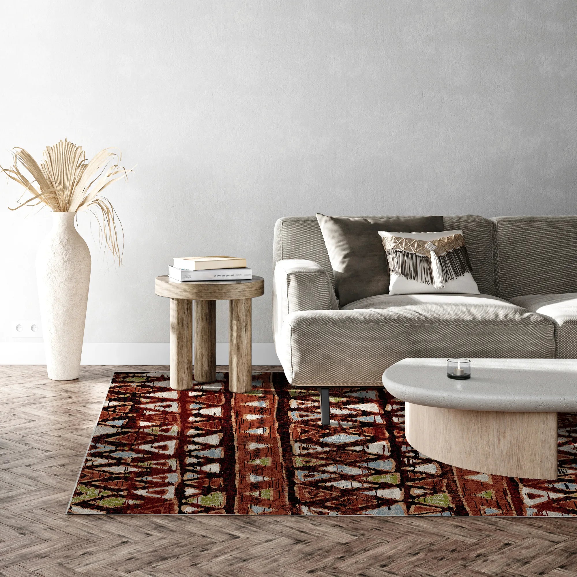 Tappeto Tribal Lavabile Klondike Rust