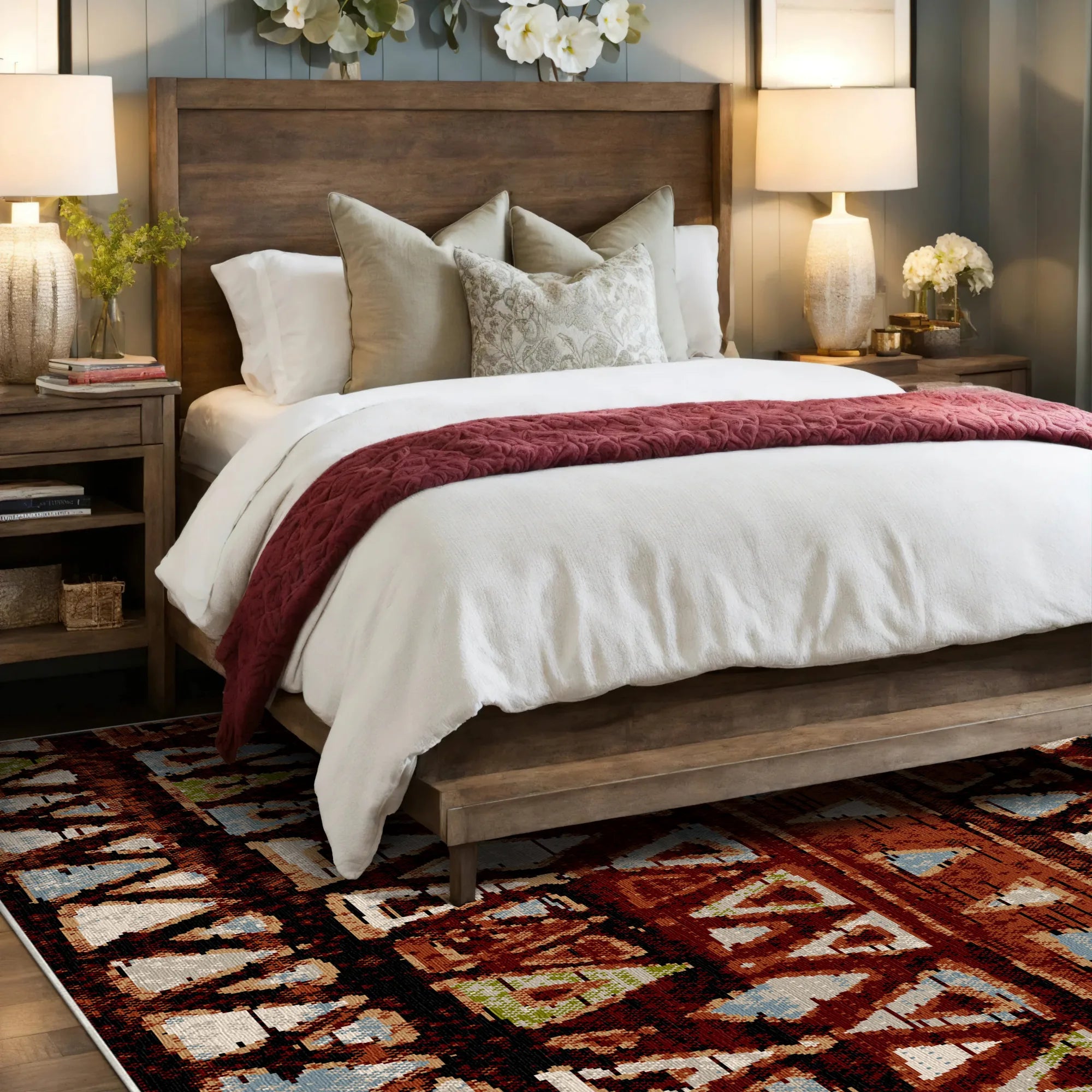 Tappeto Tribal Lavabile Klondike Rust