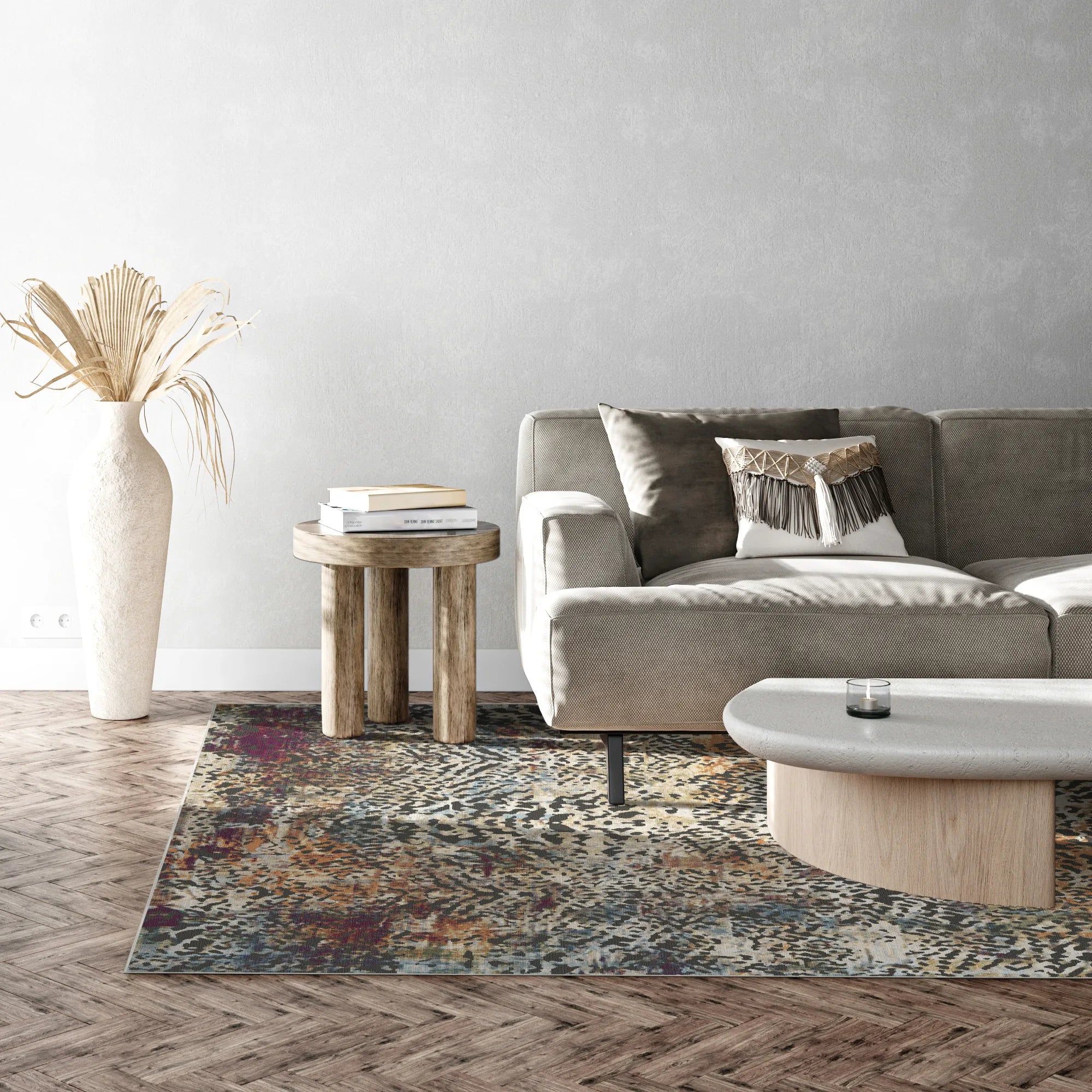 Rustic Abstract Tribal Animal Rug