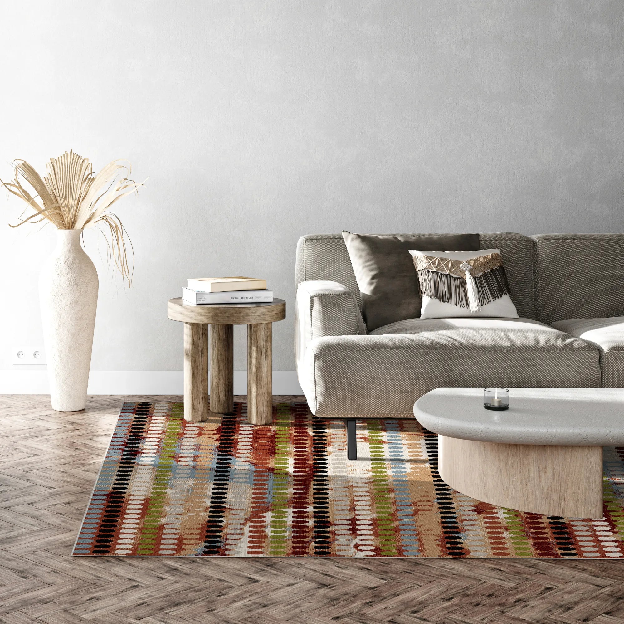 Petra Mosaic Geometric Washable Rug