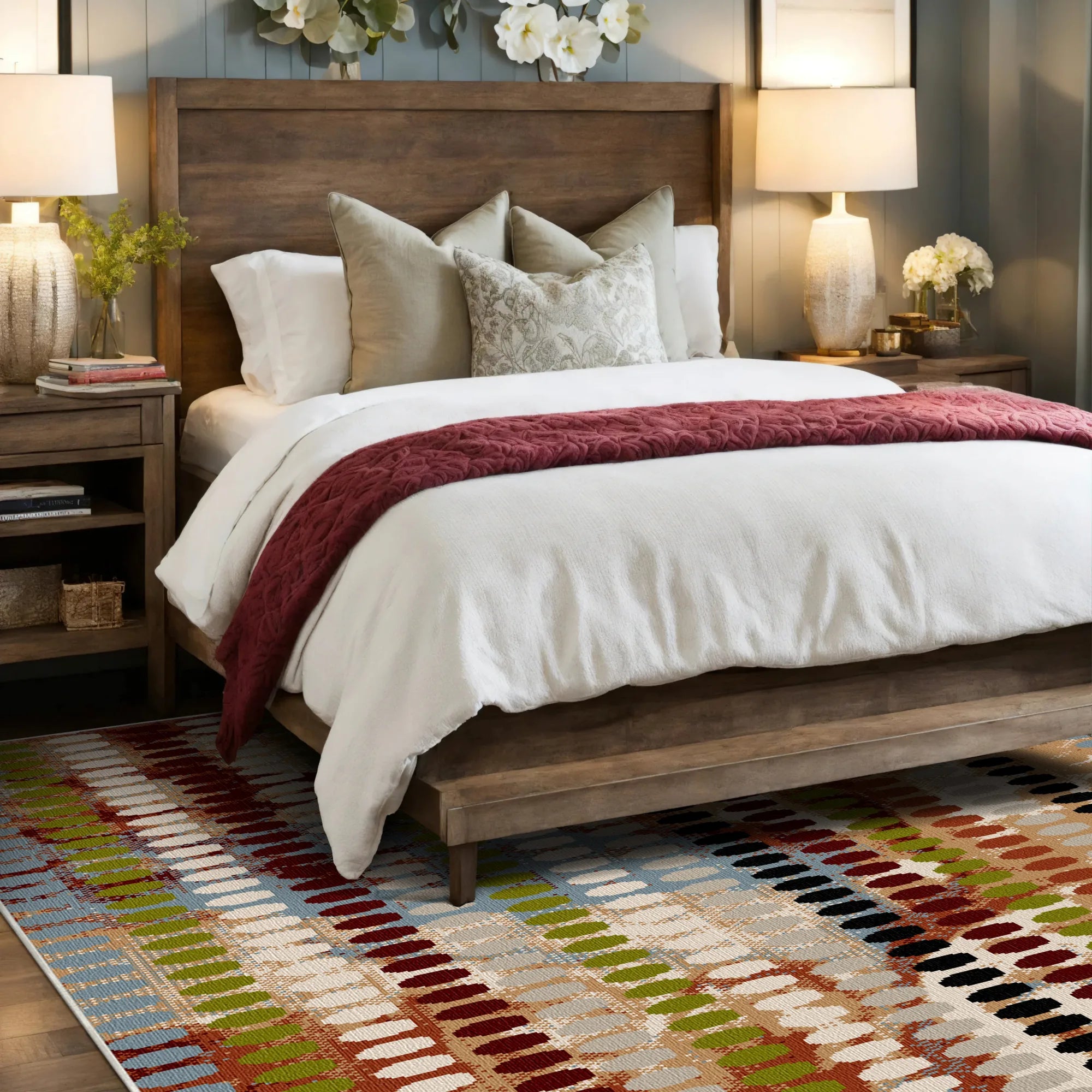 Petra Mosaic Geometric Washable Rug