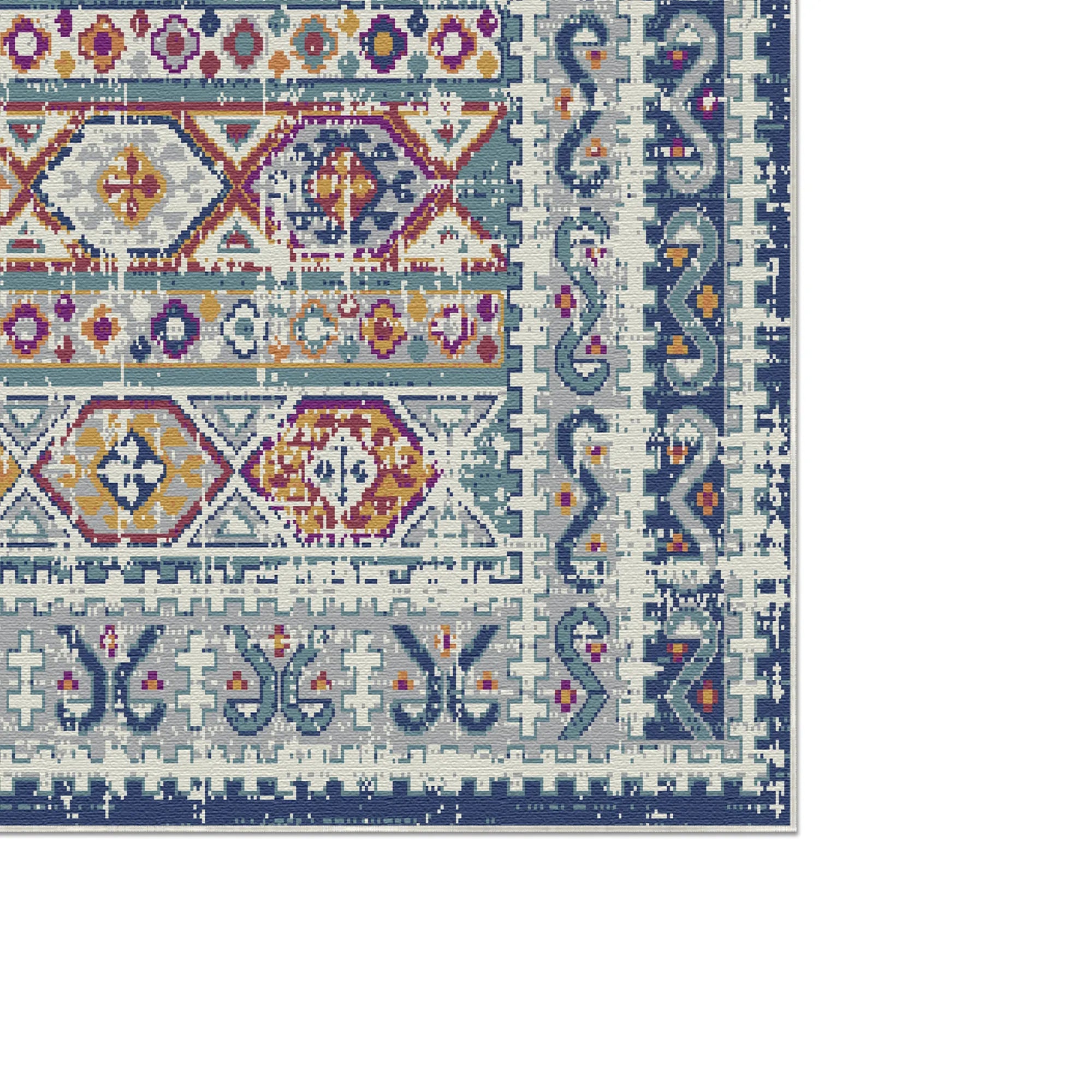 Caspian Folklore Medallion Washable Rug