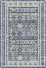 Baltic Blue Folklore Medallion Washable Rug 