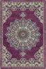 Granada Plum Traditional Washable Rug 