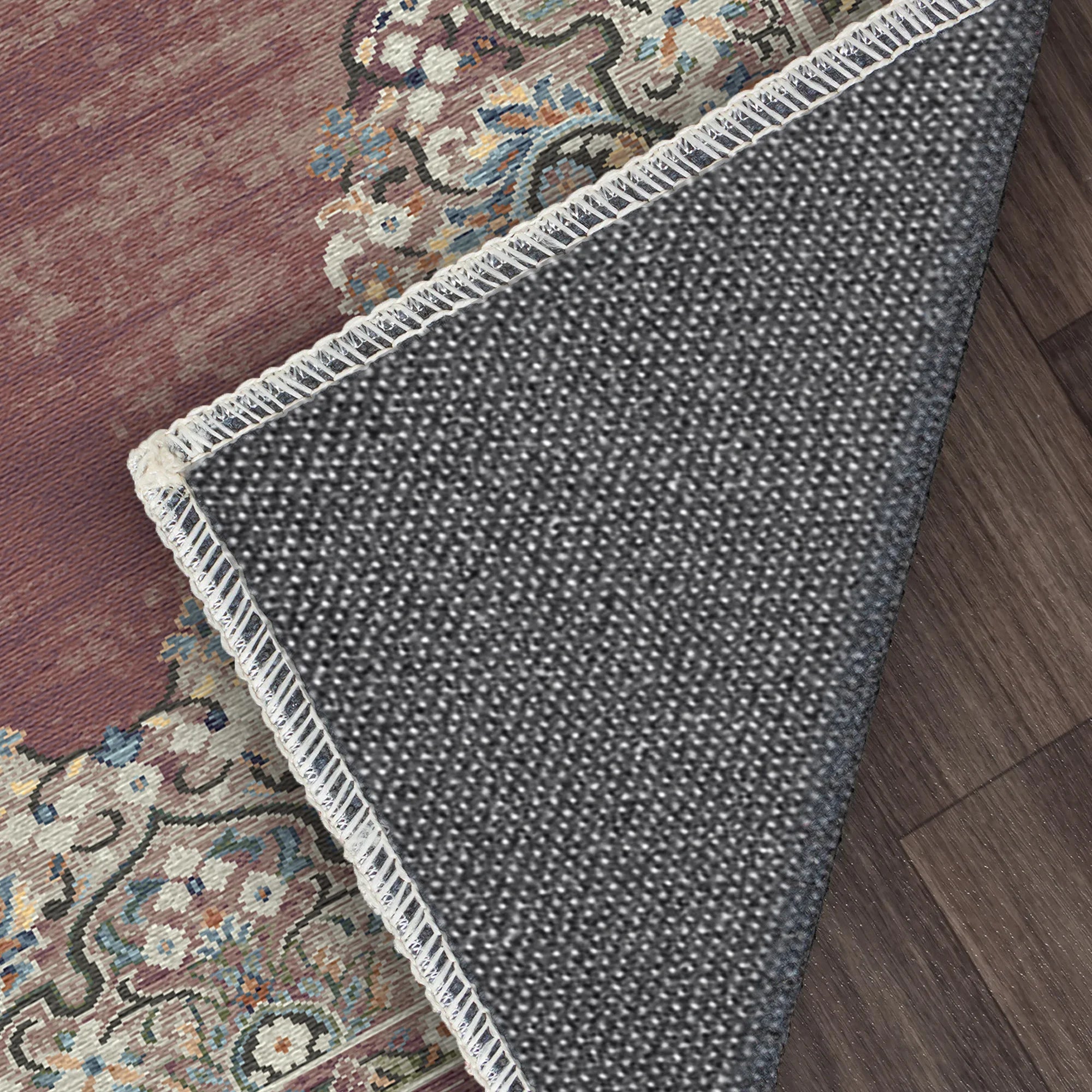 Toulouse Rose Traditional Washable Rug