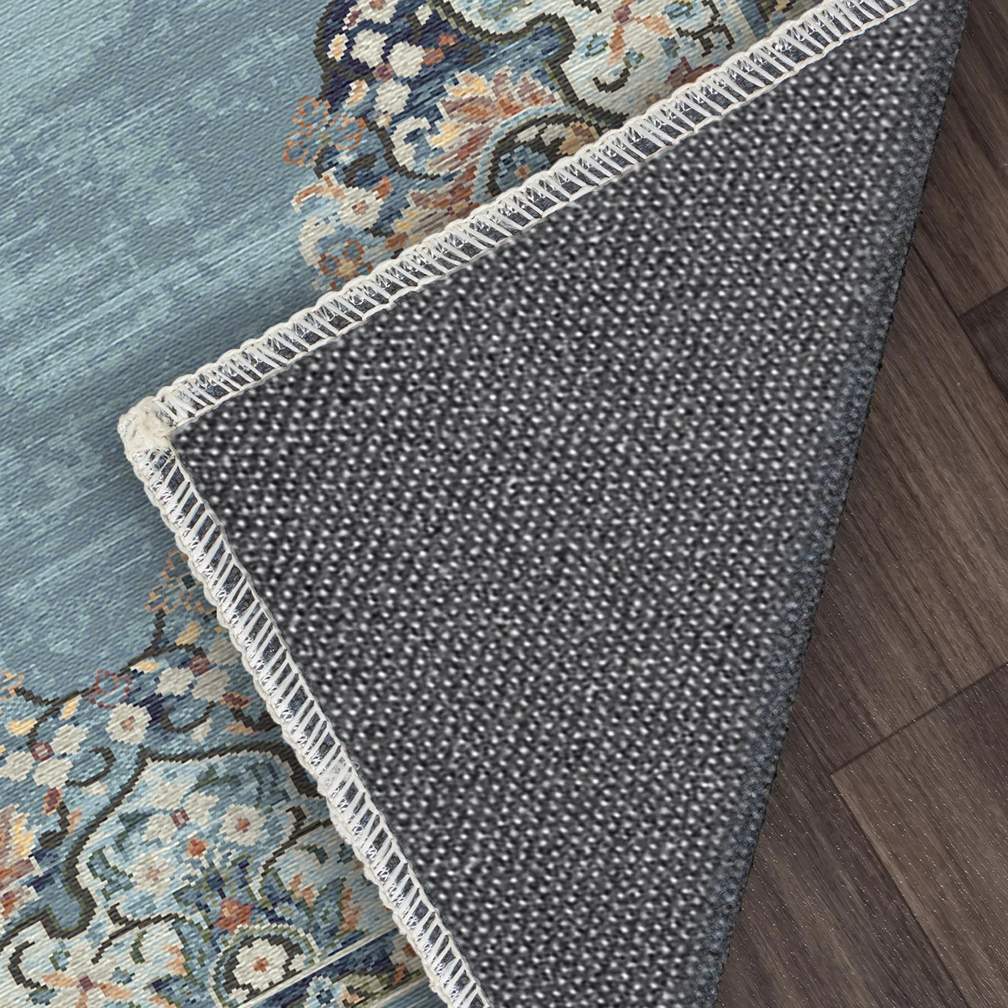 Valencia Sky Traditional Washable Rug