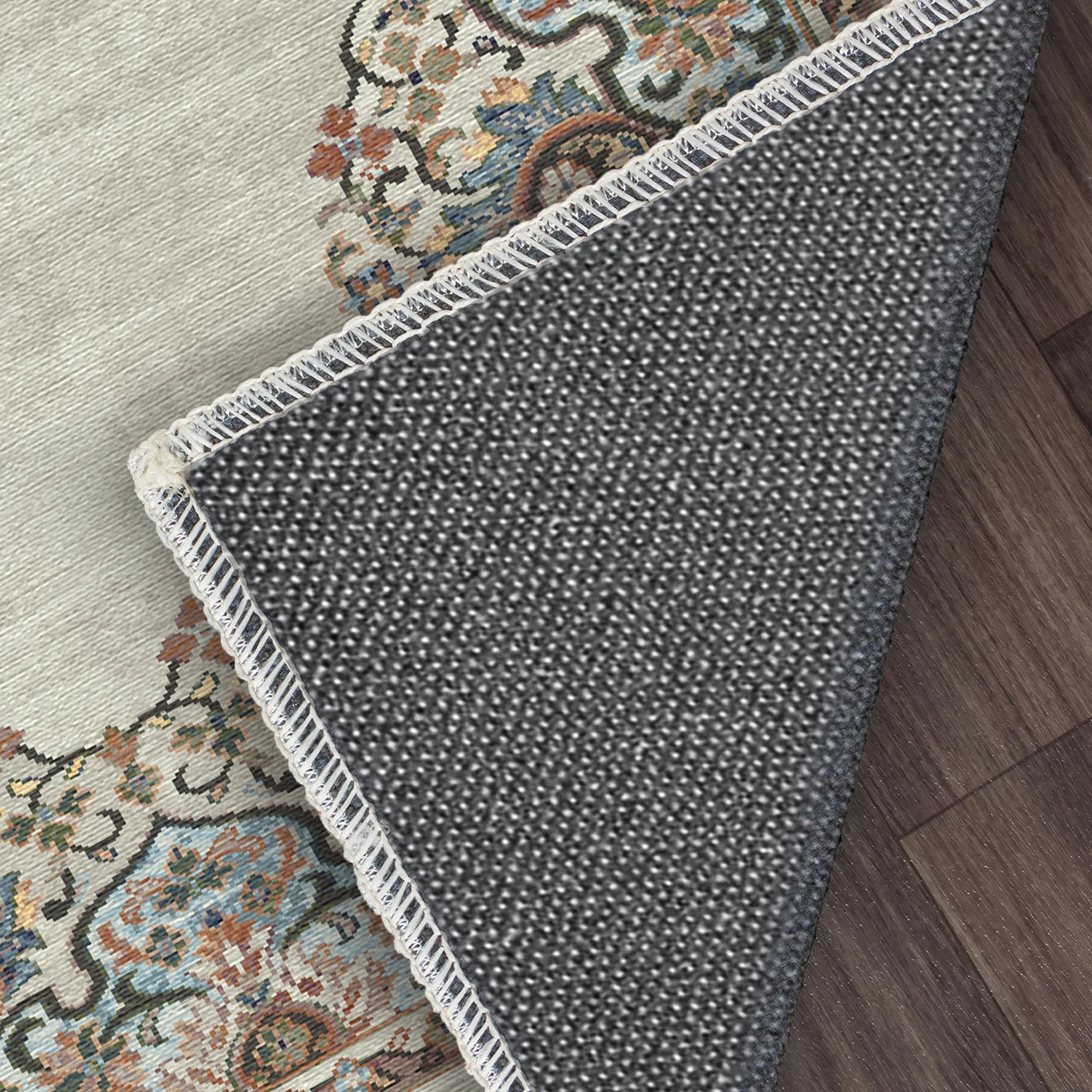 Salamanca Beige Traditional Washable Rug