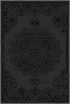 Toledo Black Traditional Washable Rug Black