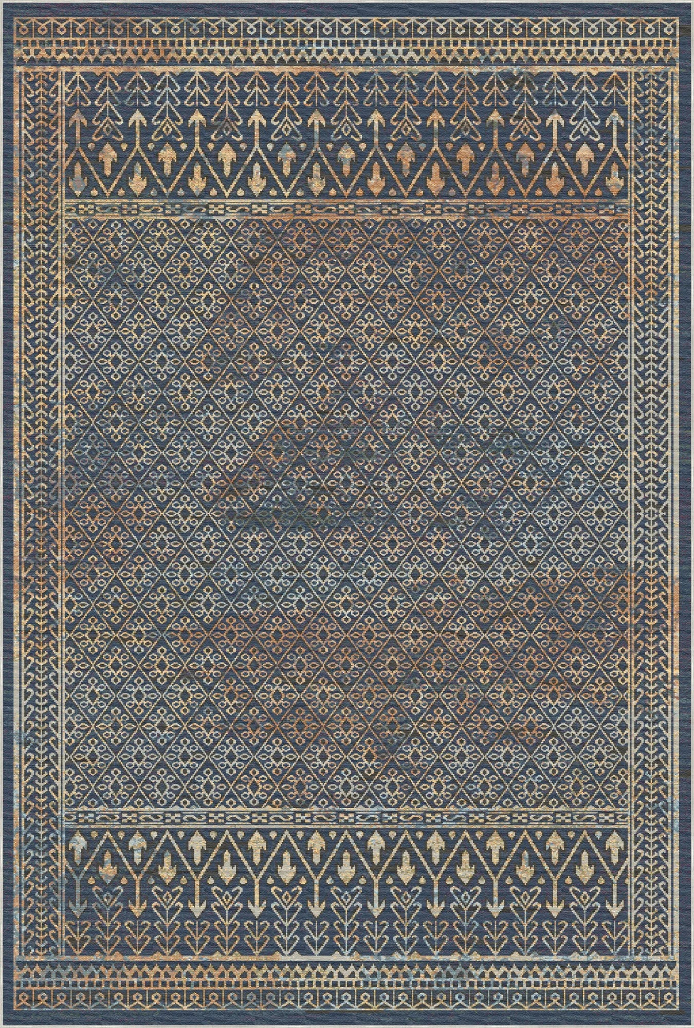 Venice Night Transitional Washable Rug