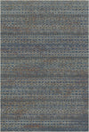 Amalfi Blue Abstract Washable Rug Blue