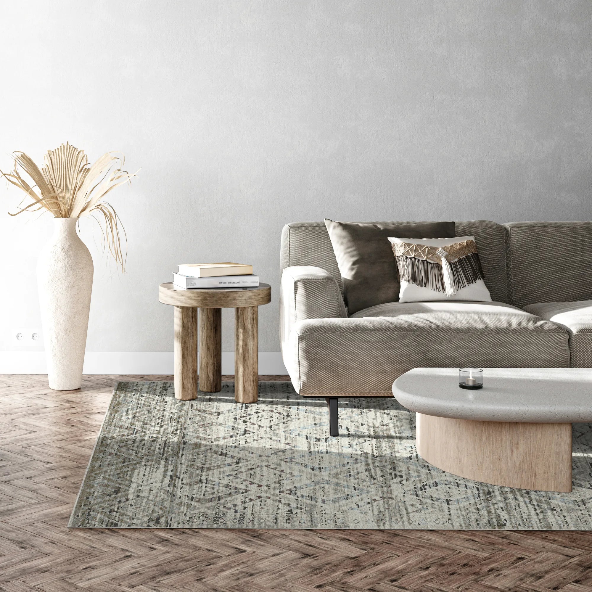 Tappeto Distressed Diamond Positano Sand